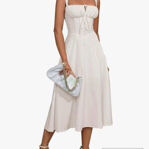 White Dress with Corset Bodice